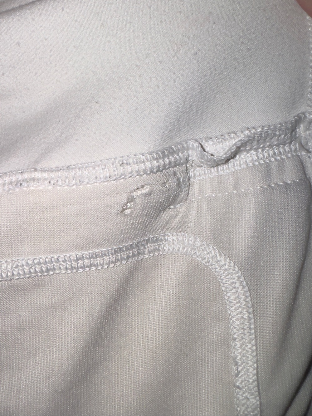 Size 12 Lululemon White Half Zip Athletic Pullover with Thumbholes - Picture 7 of 8